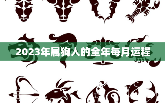 2023年属狗人的全年每月运程，2023年属狗人每月运势及运程