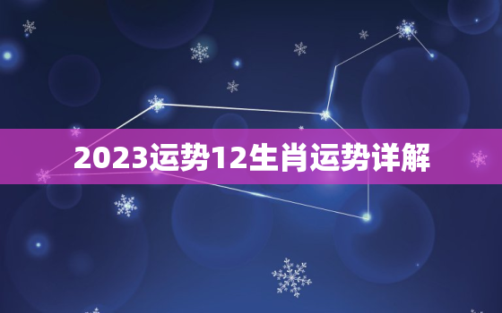 2023运势12生肖运势详解，2022年运势12生肖运势详解