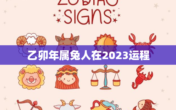 乙卯年属兔人在2023运程，乙卯兔2022年运势