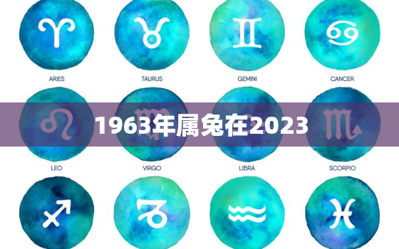 1963年属兔在2023，1963年属兔在2023年运势