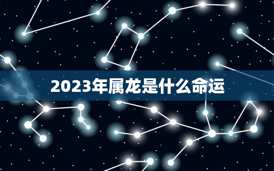 2023年属龙是什么命运，2023年属龙人的命运