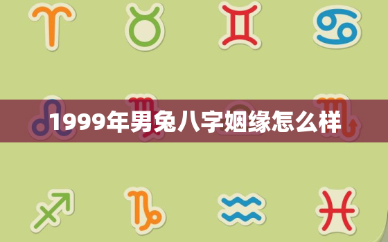 1999年男兔八字姻缘怎么样，1999年的男兔最佳配偶是什么