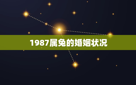 1987属兔的婚姻状况，1987年属兔婚姻怎样