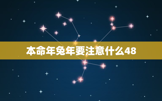 本命年兔年要注意什么48，本命年兔年要注意什么48岁女