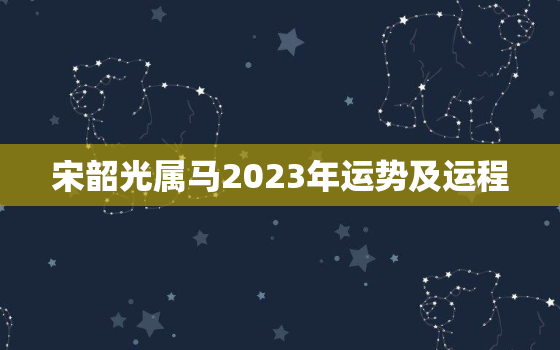 宋韶光属马2023年运势及运程，属马2023年运势大全