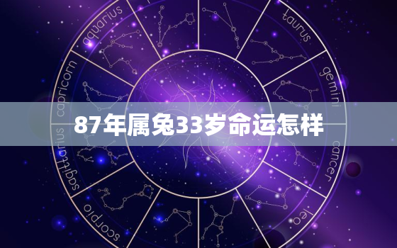 87年属兔33岁命运怎样，87年属兔33岁是哪一年