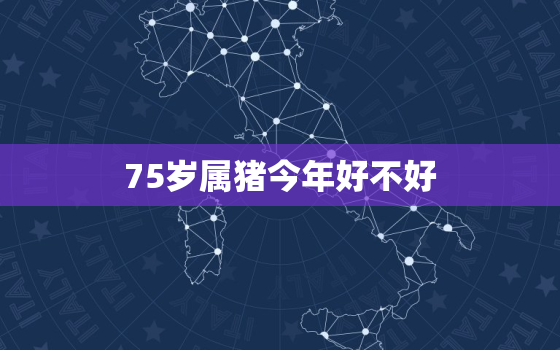 75岁属猪今年好不好，75岁属猪女今年好不好