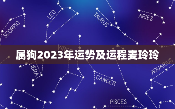 属狗2023年运势及运程麦玲玲，属狗2023年运势运程每月运程