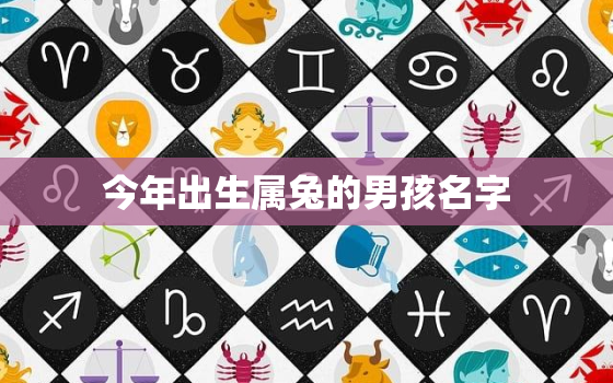 今年出生属兔的男孩名字，属兔的男孩名字大全