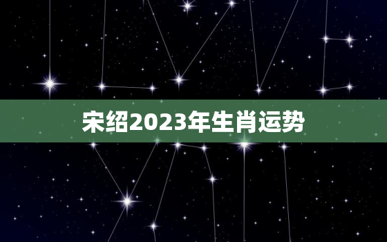 宋绍2023年生肖运势，宋绍2023年生肖运势及运程