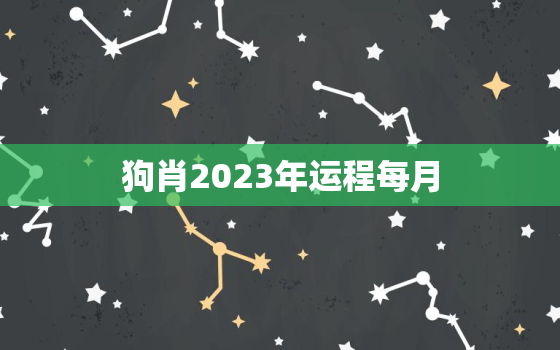 狗肖2023年运程每月，狗人在2023年运势