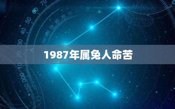 1987年属兔人命苦，1987年属兔人命运如何