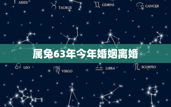 属兔63年今年婚姻离婚，87年属兔的婚姻与命运