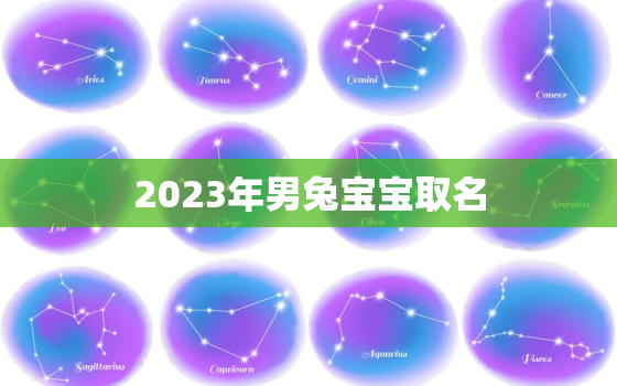 2023年男兔宝宝取名，2023兔年男孩取什么名字好