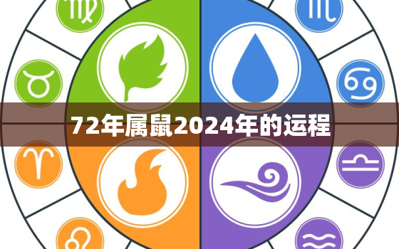 72年属鼠2024年的运程，72年鼠女2024年运势