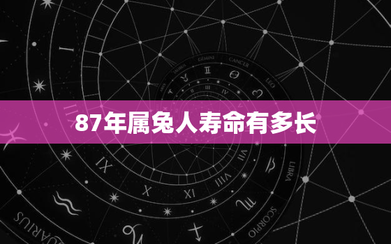 87年属兔人寿命有多长，87年的属兔人的一生宿命,准的无话可说!