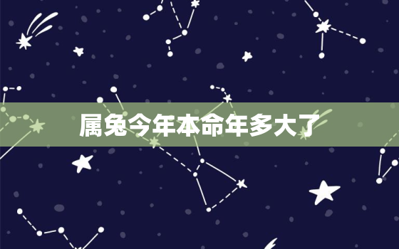 属兔今年本命年多大了，属兔今年是不是本命年