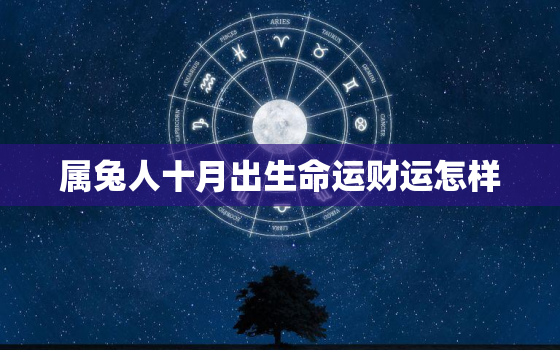 属兔人十月出生命运财运怎样，属兔的十月份出生命运