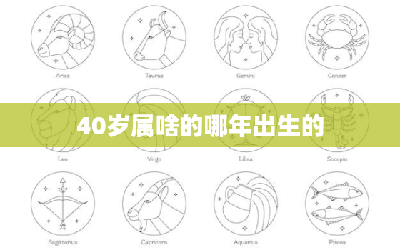 40岁属啥的哪年出生的，40岁属什么哪年出生