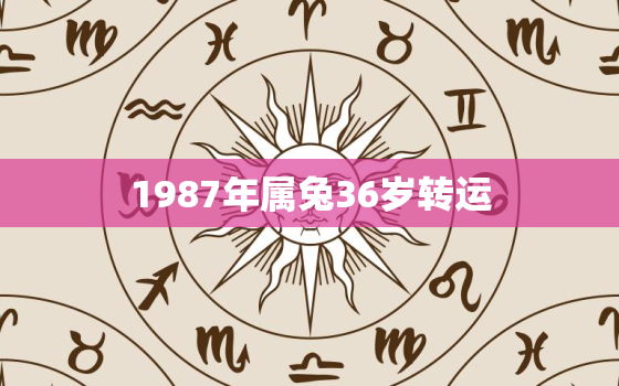 1987年属兔36岁转运，87年属兔36岁转大运