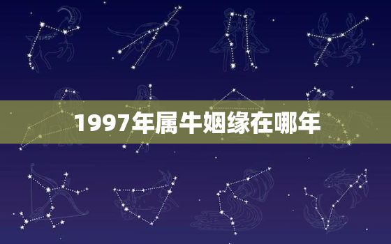 1997年属牛姻缘在哪年，97年属牛婚姻早还是晚