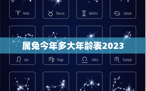 属兔今年多大年龄表2023，2021年属兔今年多大年龄了?