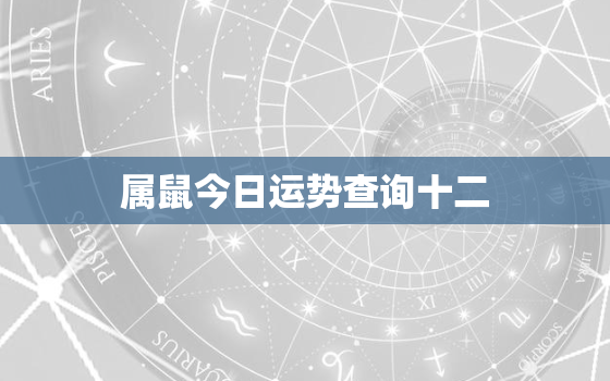 属鼠今日运势查询十二，属鼠今日运势每日更新