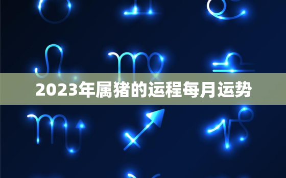 2023年属猪的运程每月运势，2023年属猪的运势怎么样