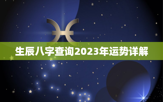 生辰八字查询2023年运势详解，2023年运程十二生肖运程