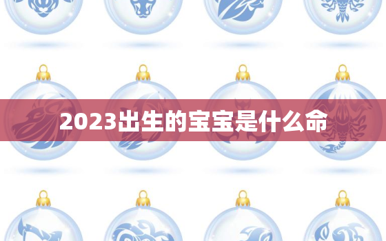 2023出生的宝宝是什么命，2023年出生的宝宝是