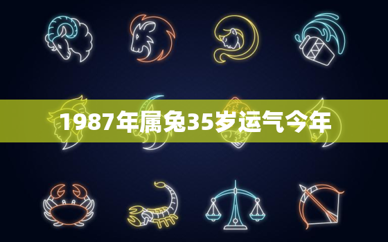 1987年属兔35岁运气今年，87年属兔35岁财运