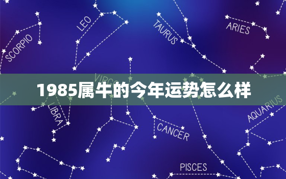 1985属牛的今年运势怎么样，1985属牛的今年运势2021