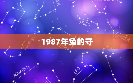 1987年兔的守
，87年属兔守护
是什么
