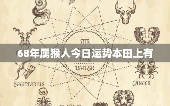 68年属猴人今日运势本田上有，68年属猴今日运势查询
