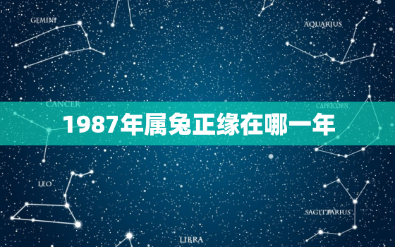 1987年属兔正缘在哪一年，1987年属兔的正缘在哪年