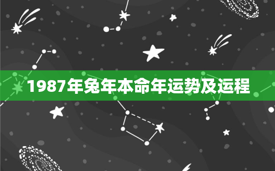 1987年兔年本命年运势及运程，1987年兔年本命年运势及运程如何