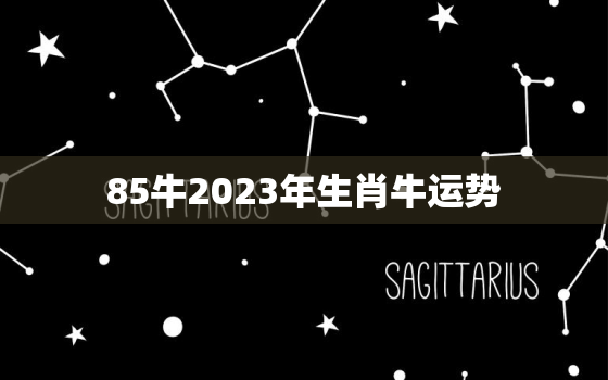 85牛2023年生肖牛运势，1985属牛的2023年运势如何