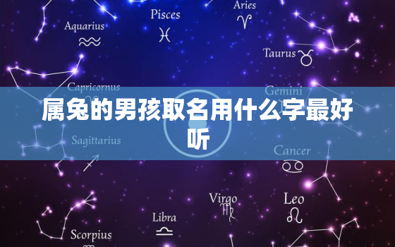 属兔的男孩取名用什么字最好听，属兔男孩适合用什么字取名