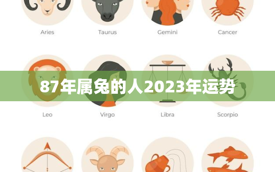 87年属兔的人2023年运势，87年属兔在2023年的运程