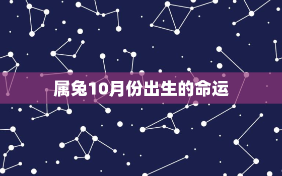 属兔10月份出生的命运，属兔10月出生的命运好不好