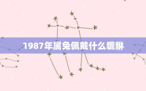 1987年属兔佩戴什么貔貅，1987年属兔佩戴什么有财运