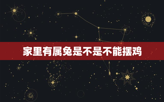 家里有属兔是不是不能摆鸡，属兔的人家里能摆公鸡吗