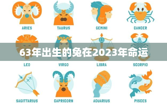 63年出生的兔在2023年命运，63年属兔人202年运程怎样?