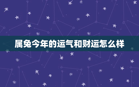 属兔今年的运气和财运怎么样，1987年属兔35岁后会大富大贵