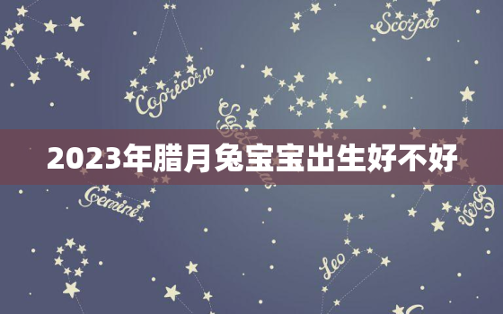 2023年腊月兔宝宝出生好不好，农历2023年腊月