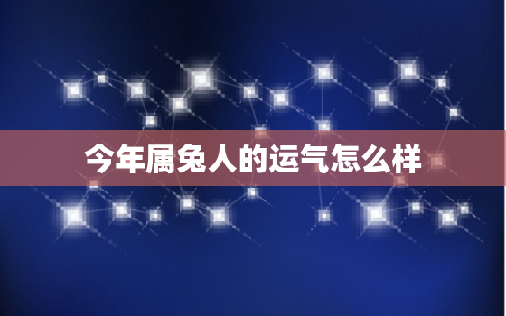 今年属兔人的运气怎么样，今年属兔的运气如何2021