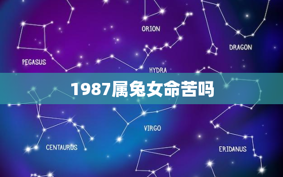 1987属兔女命苦吗，1987年属兔女命好不好