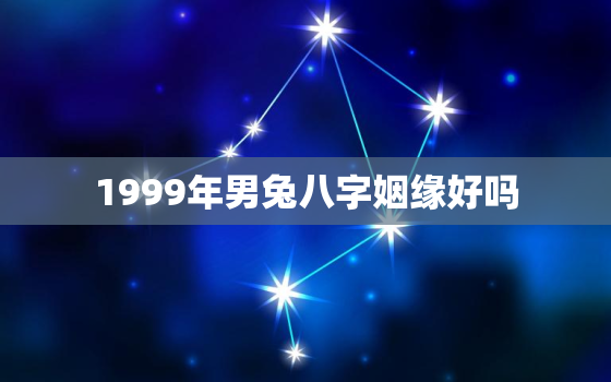 1999年男兔八字姻缘好吗，1999年男兔婚姻配吗属相女