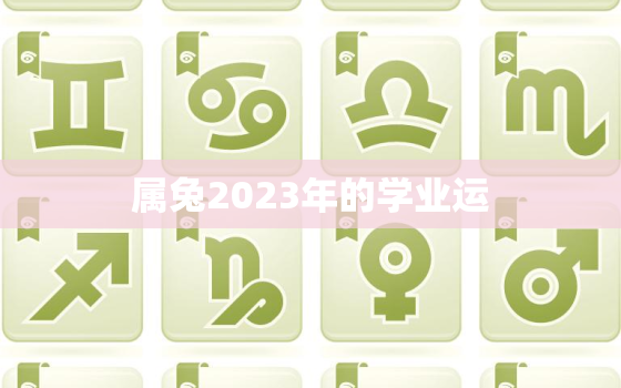 属兔2023年的学业运，属兔在2023年的运程