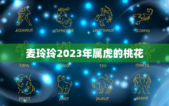 麦玲玲2023年属虎的桃花，2023年运势属虎